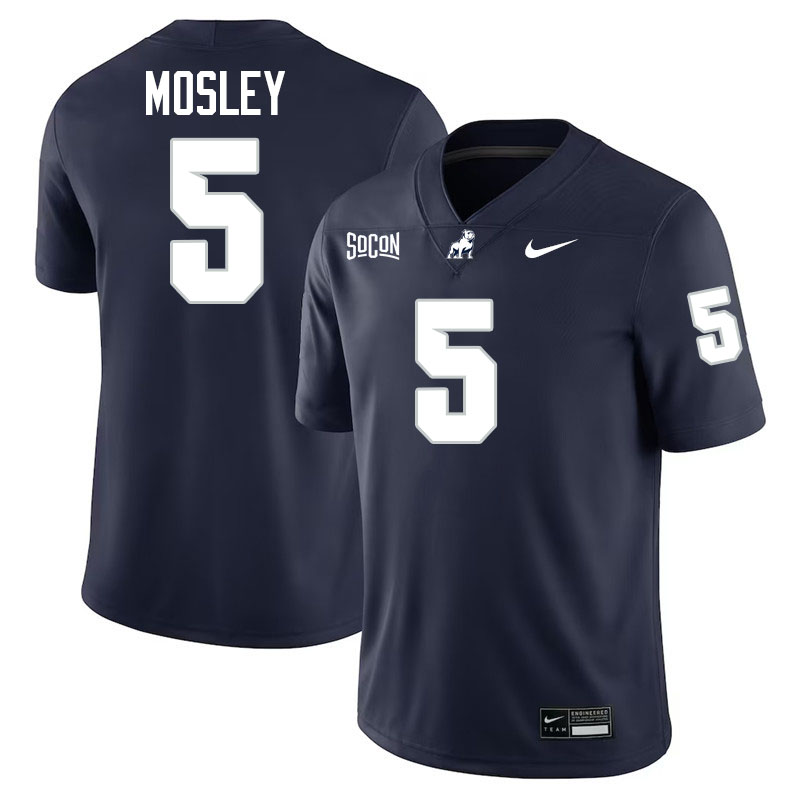 Samford Bulldogs #5 Jaden Mosley College Football Jerseys,Uniforms-Navy